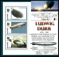 ZEPPELINS Grenada 2006 Zeppelins MNH Airships Aviation Air Flight Ludwig Durr MNH Luxe Stamps Mi. Block - Zeppelins