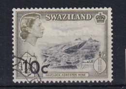 Swaziland: 1961   QE II - Decimal Currency Surcharge   SG73   10c On 1/-     Used - Swasiland (...-1967)