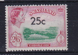 Swaziland: 1961   QE II - Decimal Currency Surcharge   SG74a   25c On 2/6d   [Type II]   Used  - Swaziland (...-1967)