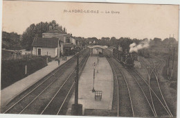 Isère : SAINT ANDRE Le  Gaz : La  Gare -  Train - Saint-André-le-Gaz