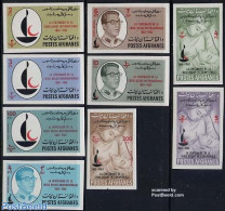 Afghanistan 1963 Red Cross Centenary 9v Imperforated, Mint NH, Health - Red Cross - Rode Kruis