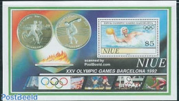 Niue 1992 Olympic Games S/s, Mint NH, Sport - Olympic Games - Tennis - Tenis