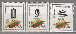 LITHUANIA 1992 Olympic Games MNH(*) Mi 496-498 # Lt801 - Litauen