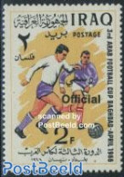 Iraq 1974 World Cup Football, Official Overprint 1v, Mint NH, Sport - Football - Irak