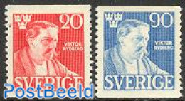 Sweden 1945 V. Rydberg 2v, Mint NH, Art - Authors - Nuevos