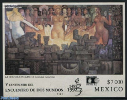 Mexico 1992 World Columbian Stamp Expo S/s With Overprint, Mint NH, Transport - Ships And Boats - Barcos