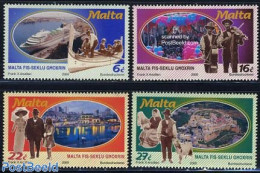 Malta 2000 20th Century 4v, Mint NH, Nature - Performance Art - Transport - Various - Cattle - Music - Ships And Boats.. - Music