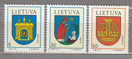 LITHUANIA 1993 Coat Of Arms MNH(*) Mi 526-528 # Lt803 - Litauen