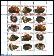 Suriname, Republic 2011 Shells 2x7v M/s, Mint NH, Nature - Shells & Crustaceans - Marine Life