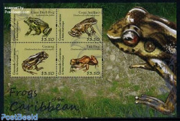 Grenada Grenadines 2011 Frogs 4v M/s, Mint NH, Nature - Animals (others & Mixed) - Frogs & Toads - Reptiles - Grenade (1974-...)