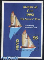 Nevis 1993 Americas Cup S/s, Mint NH, Sport - Transport - Sailing - Ships And Boats - Voile