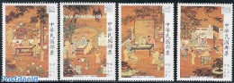 Taiwan 1984 Paintings 4v, Mint NH, Sport - Chess - Art - East Asian Art - Paintings - Ajedrez