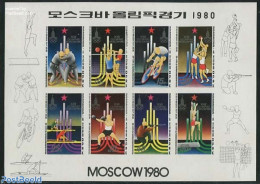 Korea, North 1979 Olympic Games 8v M/s Imperforated, Mint NH, Sport - Boxing - Cycling - Olympic Games - Shooting Sports - Pugilato