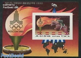Korea, North 1979 Olympic Games Moscow S/s, Imperforated, Mint NH, Nature - Sport - Horses - Olympic Games - Korea (Nord-)