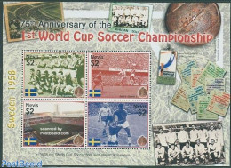 Nevis 2005 75 Years Soccer Cup Championship 4v M/s, Sweden, Mint NH, Sport - Football - St.Kitts Und Nevis ( 1983-...)