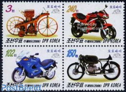 Korea, North 2006 Motor Cycles 4v [+] Or [:::], Mint NH, Transport - Motorcycles - Moto