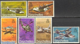 Seychelles 1971 Airport 6v, Mint NH, Transport - Helicopters - Aircraft & Aviation - Hélicoptères