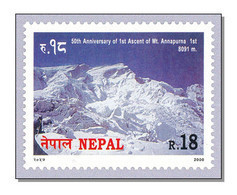 Nepal 2000 Berge Mountains Annapurna I 8091m MNH ** - Nepal