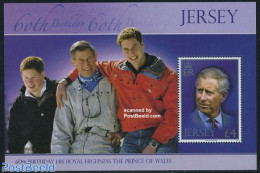 Jersey 2008 Prince Charles 60th Birthday S/s, Mint NH, History - Kings & Queens (Royalty) - Familias Reales