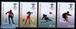 Kyrgyzstan 2010 Vancouver Winter Olympics 4v, Mint NH, Sport - Olympic Winter Games - Shooting Sports - Skiing - Waffenschiessen