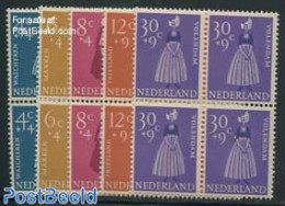 Netherlands 1958 Costumes 5v, Blocks Of 4 [+], Mint NH, Various - Costumes - Unused Stamps