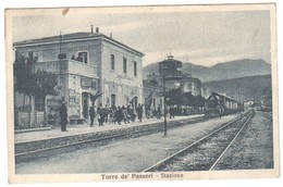 Torre De Passeri-pescara-stazione-treno-viagg-1936-animata- Costumi - Stazioni Con Treni