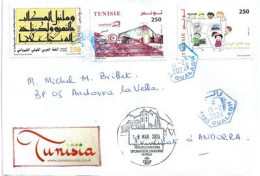 Letter Tunisia 2024,  Sent To Andorra, With Arrival Andorran Postmark - Tunesien (1956-...)