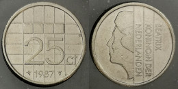 Monnaie Pays-Bas - 1987  - 25 Cents Beatrix - 1980-2001 : Beatrix