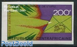 Central Africa 1973 World Post Day 1v, Imperforated, Mint NH, Nature - Birds - Post - U.P.A.E. - Pigeons - Post