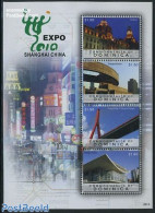 Dominica 2009 Expo Shanghai 4v M/s, Mint NH, Various - World Expositions - Art - Bridges And Tunnels - Ponti