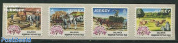 Jersey 2000 Tradional Labour 4v S-a (year 2000), Mint NH, Nature - Various - Cattle - Horses - Mills (Wind & Water) - Mühlen
