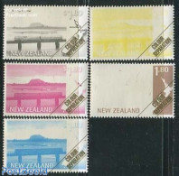 New Zealand 1997 Scenic Railways 5v, Colour Separations, Mint NH, Transport - Railways - Art - Bridges And Tunnels - Unused Stamps