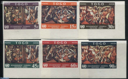 Togo 1967 Disarmement 6v Imperforated, Mint NH, History - Paintings - Togo (1960-...)
