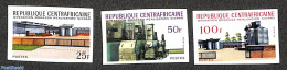 Central Africa 1970 Operation Bokassa 3v, Imperforated, Mint NH, Various - Industry - Fabriken Und Industrien