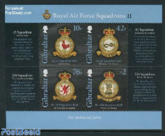 Gibraltar 2013 Royal Air Force Squadrons 4v M/s, Mint NH, History - Transport - Coat Of Arms - Aircraft & Aviation - Aviones