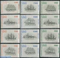 Chile 1975 Lautaro 12v, Mint NH, Transport - Ships And Boats - Barcos