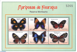 Nicaragua 2000 Butterflies 6v M/s, Catonelphe, Mint NH, Nature - Butterflies - Nicaragua