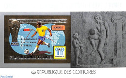 Comoros 1978 WC Football S/s, Imperforated, Mint NH, Sport - Transport - Various - Football - Space Exploration - Glob.. - Geografia