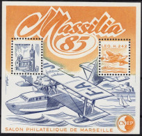 FRANCE  CNEP 6 Massilia 85 - Salon Philatélique De Marseille 1985 - Neuf ** - Hydravion Lioré Et Olivier H-242 - CNEP