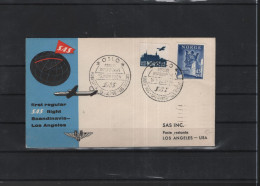 Norwegen Michel Cat.No. FFC 1954 Oslo - Los Angeles - Covers & Documents