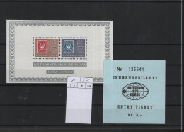 Norwegen Michel Cat.No. Sheet Mnh/** 1 + Ticket - Blokken & Velletjes