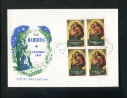 "BARBUDA" 1969, Mi. 38-41 "Weihnachten" FDC (L1003) - Antigua And Barbuda (1981-...)