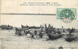 SOUDAN , Le Niger , Pecheurs Préparant Leurs Filets , * 496 82 - Soudan