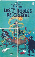 TE 04 / TELECARTE PUZZLE DE 4 CARTES  TINTIN   LES 7 BOULES DE CRISTAL TIRAGE 500 EX - Stripverhalen