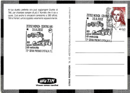 ITALIA ITALY- 2002 MONZA (MI) 73° GP Italia F1 80 Anni Velocità (auto Anni '30, Auto F1 2001) Su Cartolina Tim - 9271 - 2001-10: Poststempel