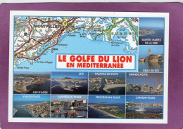 13 30 34 Le Golfe Du Lion En Méditerranée Des Saintes Maries De La Mer à Valras-Plage    Carte Géographique Multivues - Maps