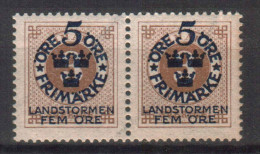 SWEDEN STAMPS. 1918, Sc.#B2,  PAIR MNH - Unused Stamps