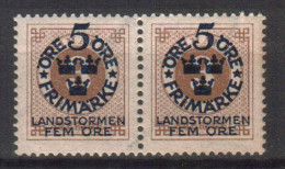 SWEDEN STAMPS. 1918, Sc.#B2,  PAIR MNH - Ongebruikt