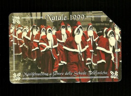 1112 Golden - Natale 1999 Da Lire 5.000 Telecom - Pubbliche Pubblicitarie