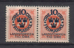 SWEDEN STAMPS. 1918, Sc.#B7,  PAIR MNH - Unused Stamps